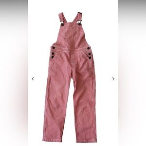 Mini Boden Red & White Striped Overalls | 12-18 Months